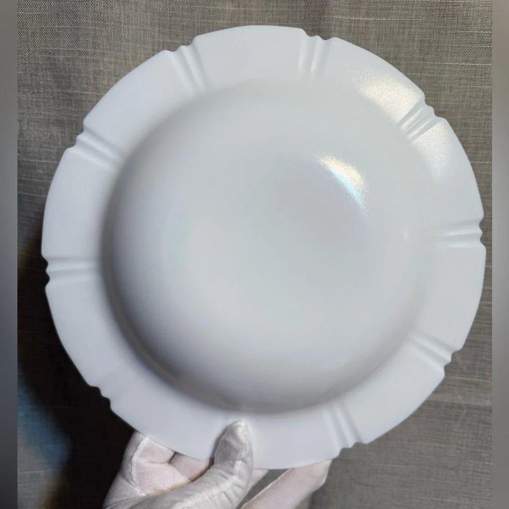 5- Ikea Sanning White Pasta/Soup Bowl With Flowers